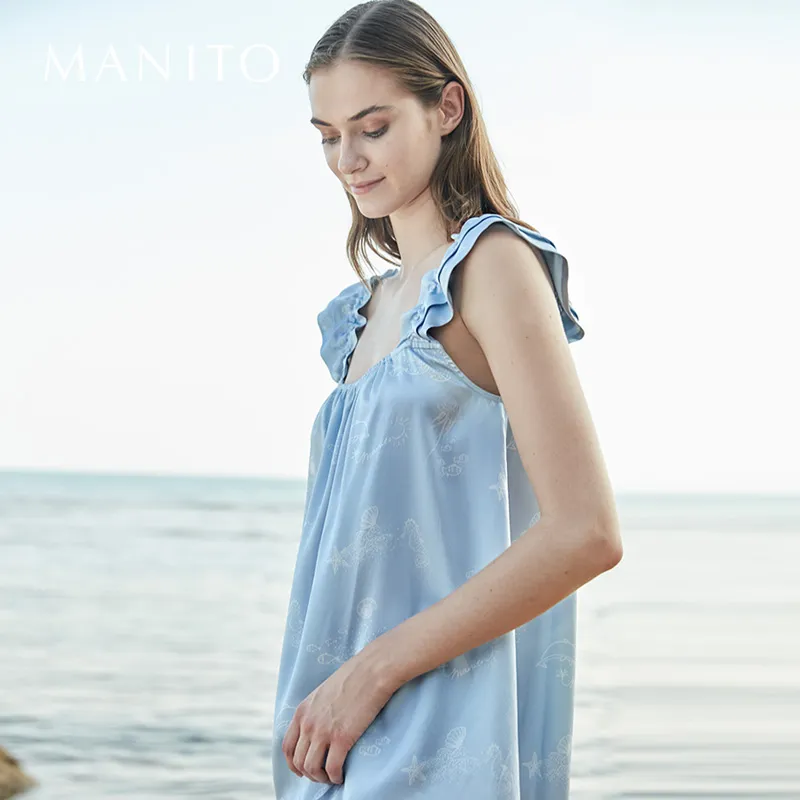 MANITO Pajama Set Women's Blue Ocean-2