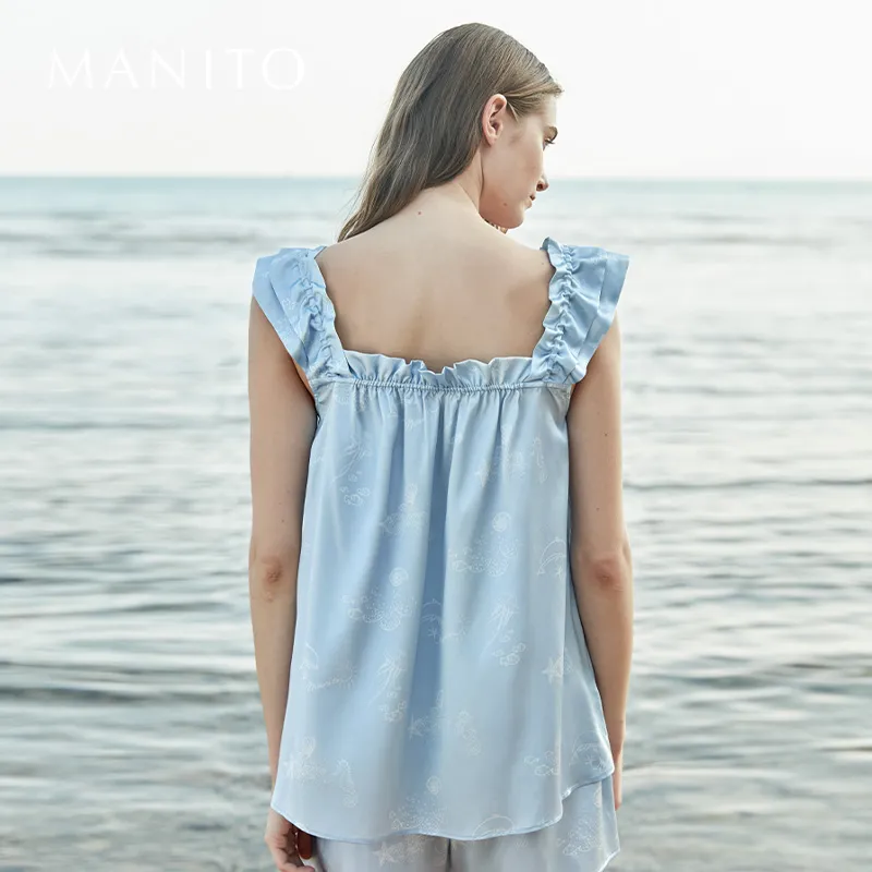 MANITO Pajama Set Women's Blue Ocean-3