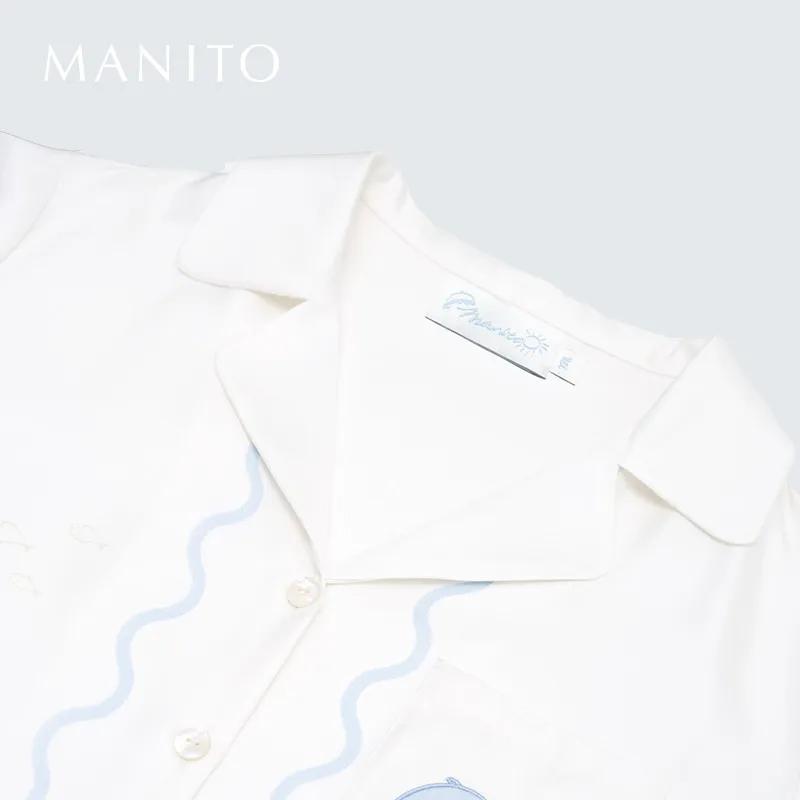MANITO Pajama Set Women's White-3