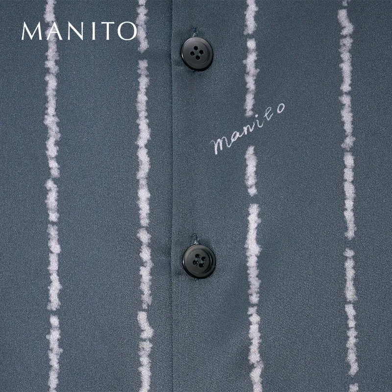MANITO Pajama Set Men's Oxford Blue-4