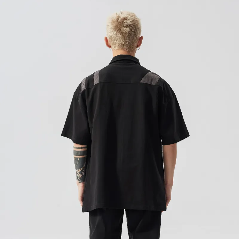 PILOTDRAGON Lapel Polo Shirt Unisex Black-2