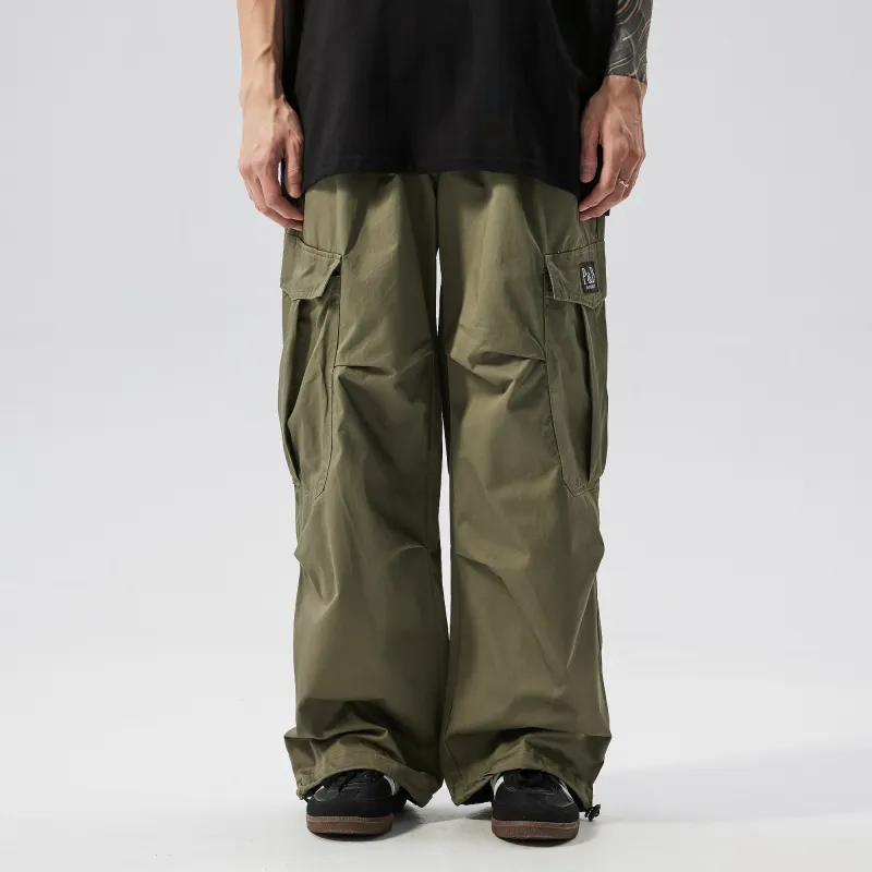 PILOTDRAGON Wide Leg Straight Fit Cargo Pants Unisex-4