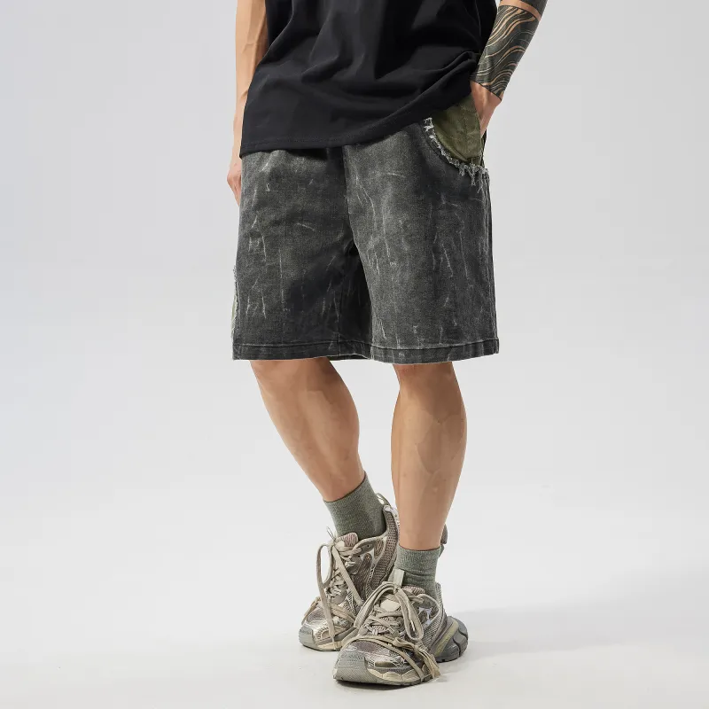 PILOTDRAGON Lace Up Knee Length Pants Casual Shorts Unisex-2