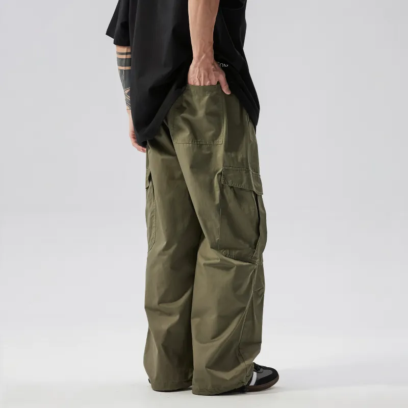 PILOTDRAGON Wide Leg Straight Fit Cargo Pants Unisex-7