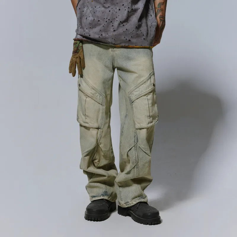 PILOTDRAGON SS25 Jeans Unisex Yellow Mud-2