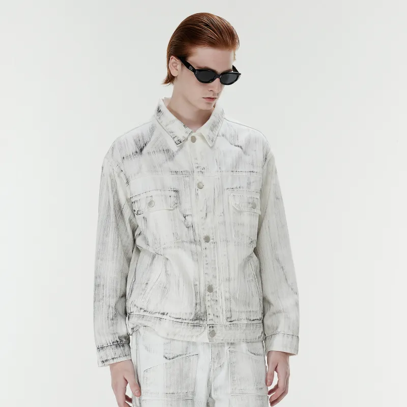 PILOTDRAGON x XINYINSU P&D 24FW Denim Jacket Unisex White-4
