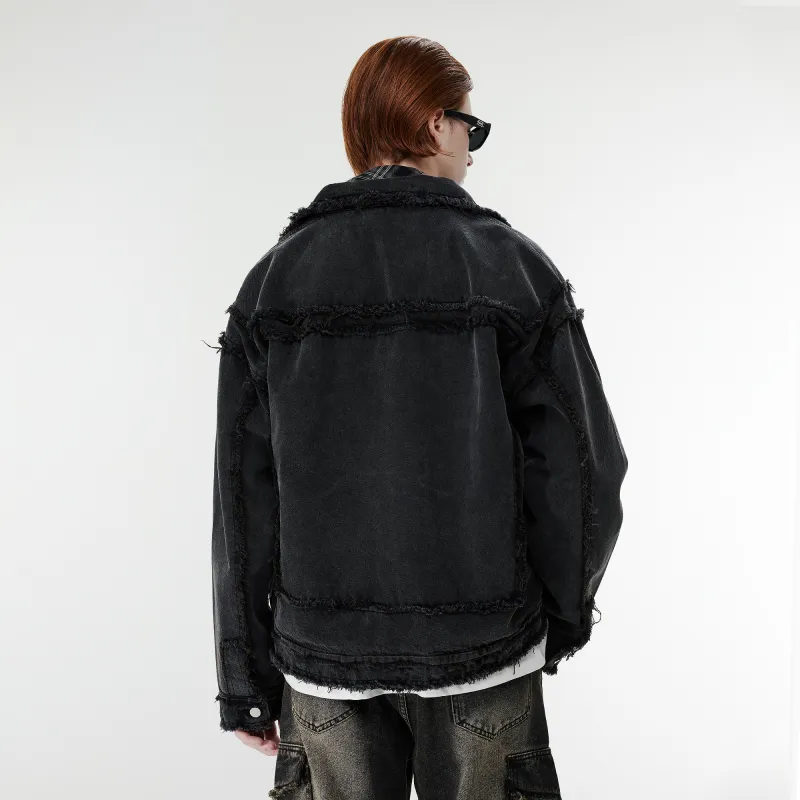 PILOTDRAGON P&D 24FW Denim Jacket Unisex Dark Gray-2