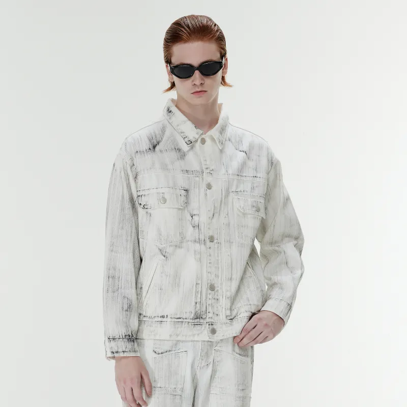 PILOTDRAGON x XINYINSU P&D 24FW Denim Jacket Unisex White-3