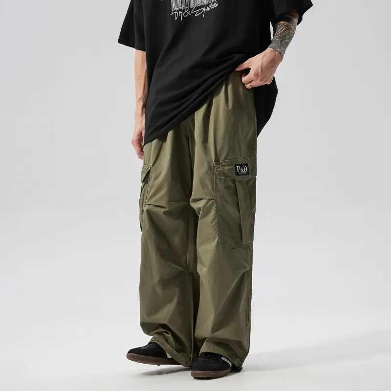 PILOTDRAGON Wide Leg Straight Fit Cargo Pants Unisex-6