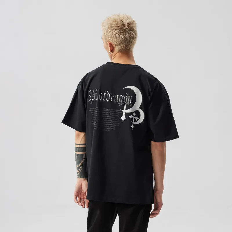 PILOTDRAGON Loose Fit Casual Short Sleeved T Shirts Unisex-2