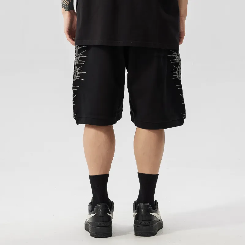 PILOTDRAGON Drawstring Knee Length Pants Shorts Unisex-4