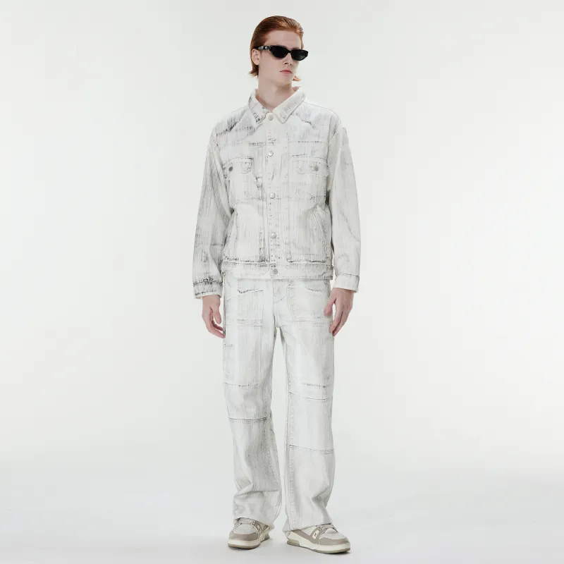 PILOTDRAGON x XINYINSU P&D 24FW Denim Jacket Unisex White-6