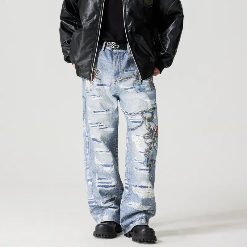 PILOTDRAGON x XINYINSU P&D 24FW Jeans Unisex Blue-2