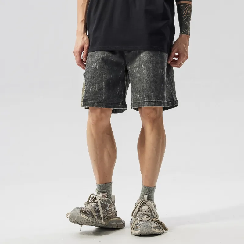 PILOTDRAGON Lace Up Knee Length Pants Casual Shorts Unisex-3