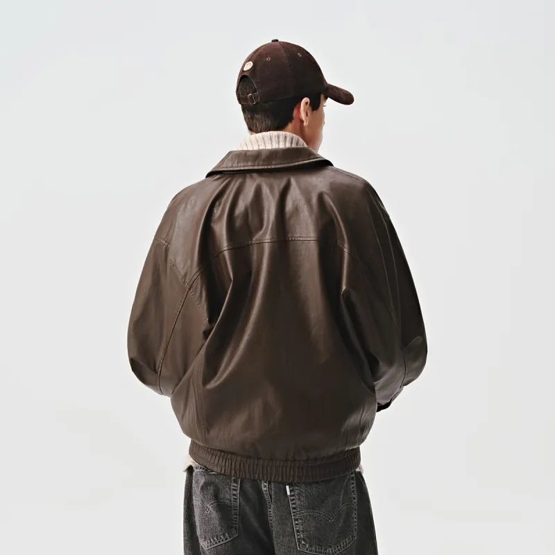 714STREET Leather Jacket Thickened Puffer Jacket Unisex-27