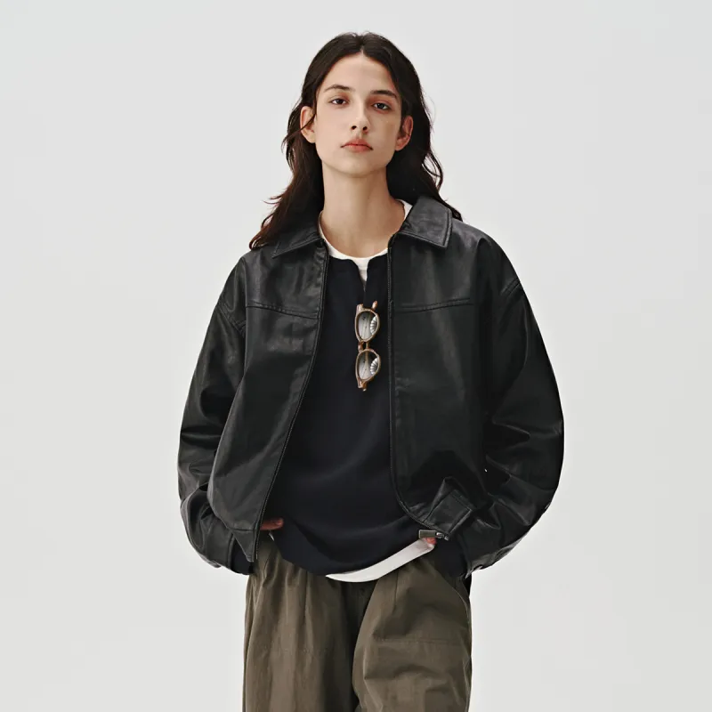 714STREET Leather Jacket Thickened Puffer Jacket Unisex-14