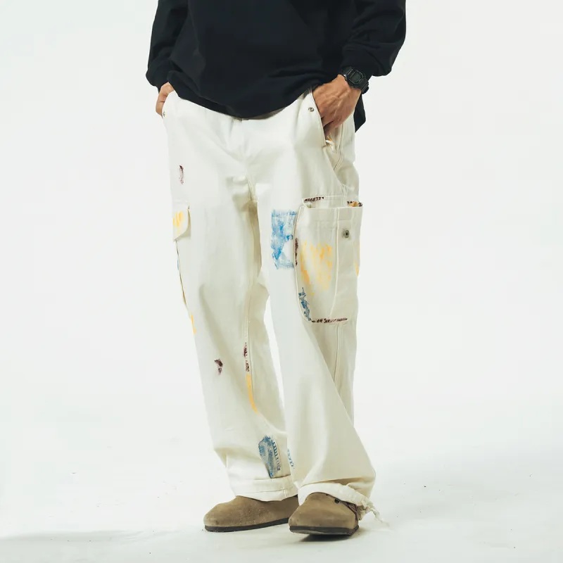 714STREET Cargo Pants Unisex Ecru-3