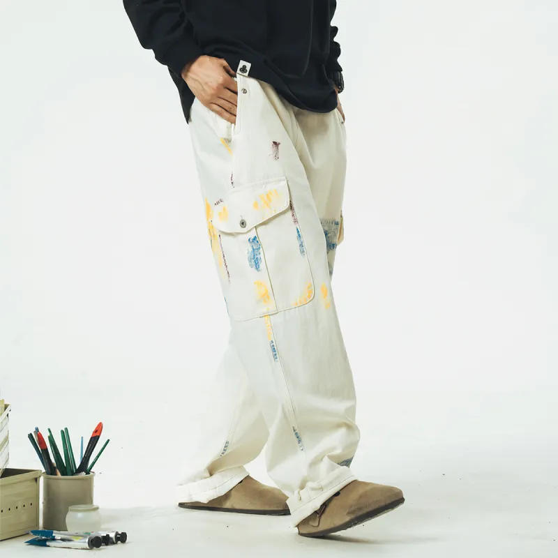 714STREET Cargo Pants Unisex Ecru-4