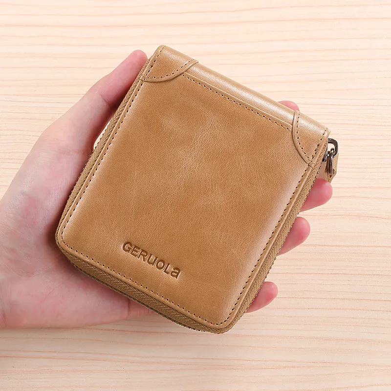 Gorora Top Grain Cow Leather Wallet Men's Multicolor-4