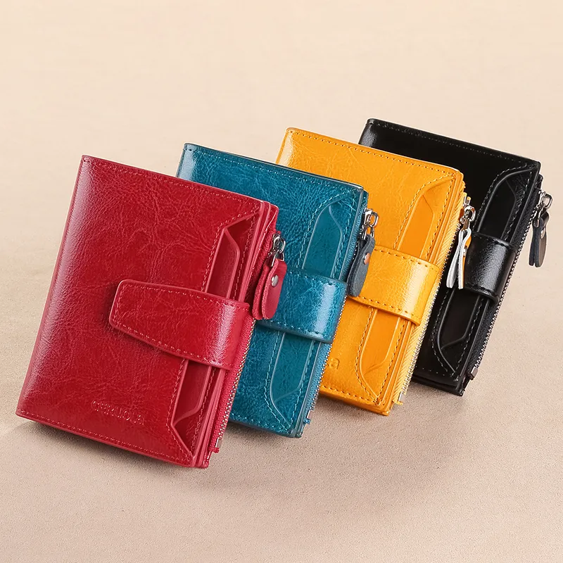 Gorora Cow Leather Multiple Card Slots Wallet Regular Women's Multicolor-1