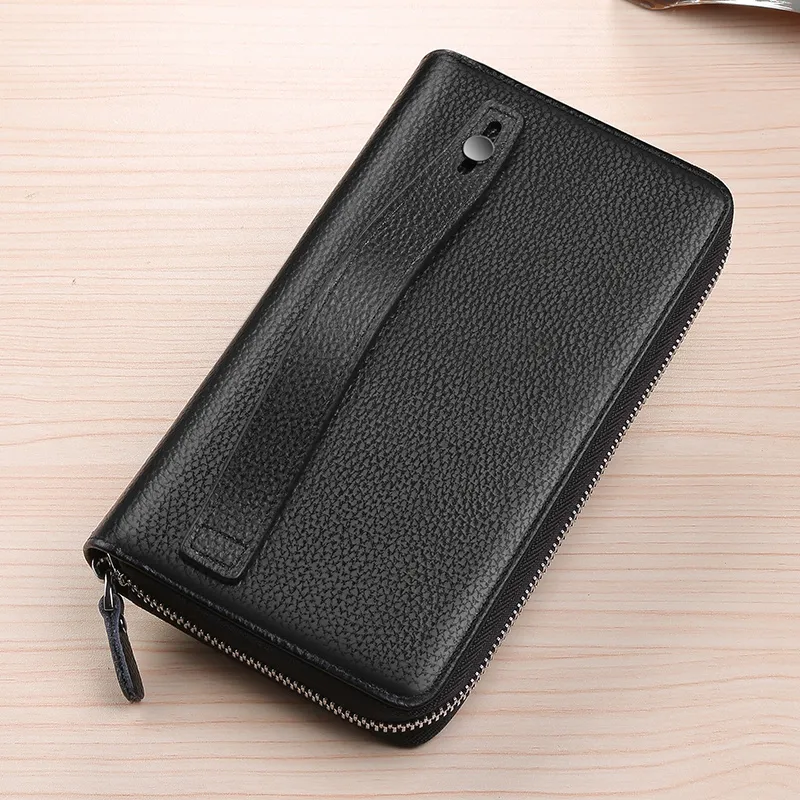 Gorora Top Grain Cow Leather Wallet Regular Men's Black-1