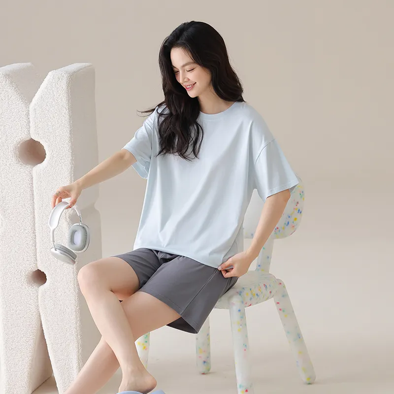 Urban Beauty Pajama Set Women's Sky Blue-1
