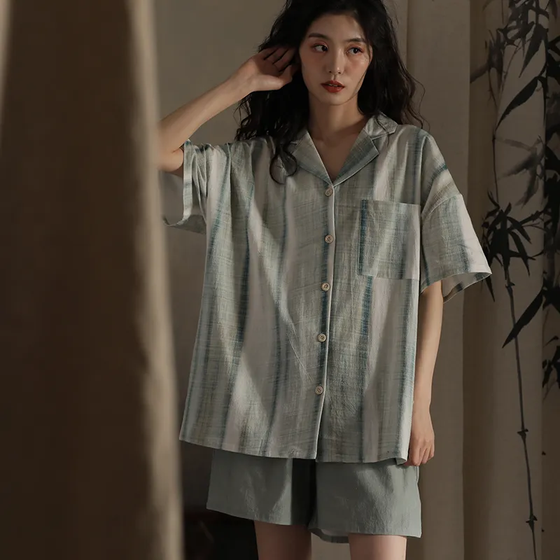 Urban Beauty Pajama Set Women's Steel Blue-5