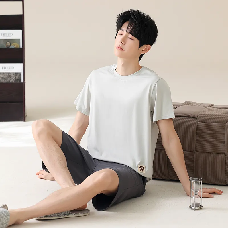 Urban Beauty Pajama Set Men's Light Gray-5
