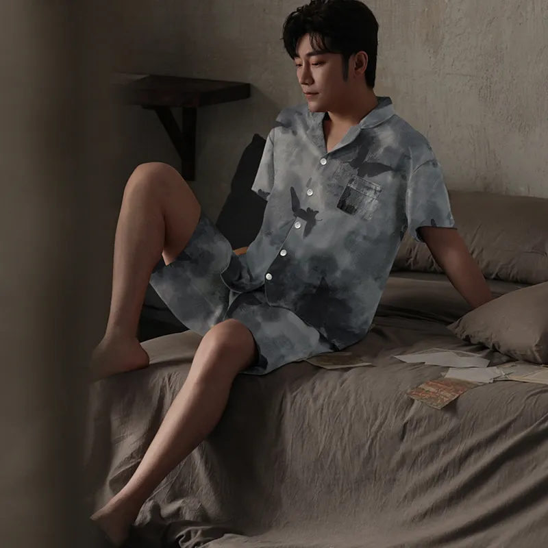 Urban Beauty Pajama Set Men's Silver-4