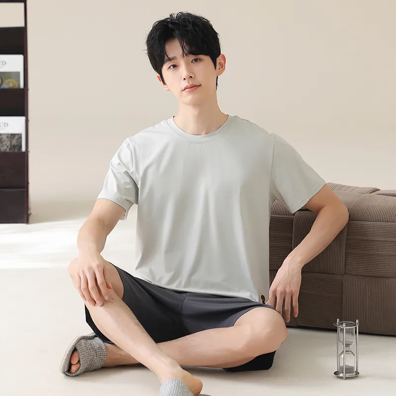 Urban Beauty Pajama Set Men's Light Gray-4