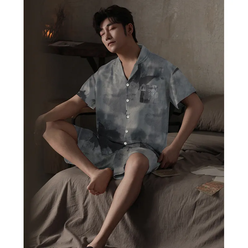 Urban Beauty Pajama Set Men's Silver-3