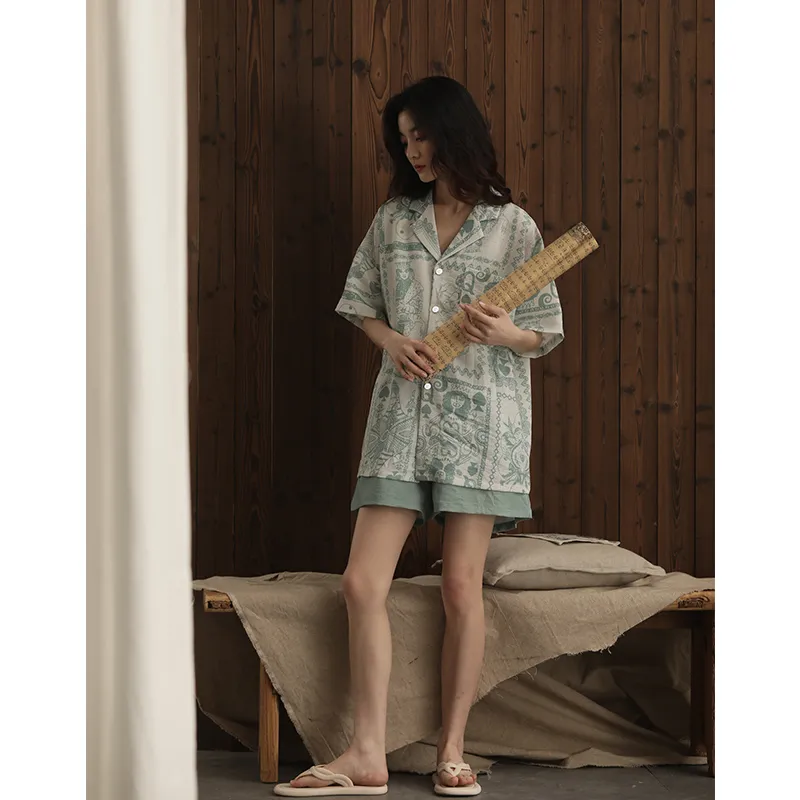 Urban Beauty Pajama Set Women's Uniform Blue-5