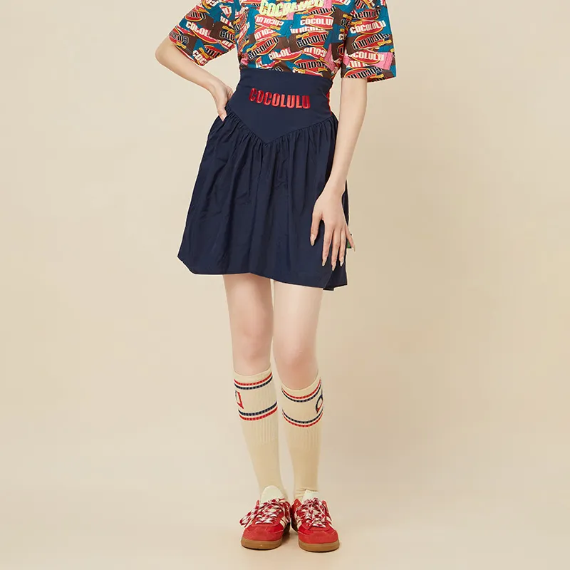 LALABOBO Casual Short Skirts Women's Blue-5