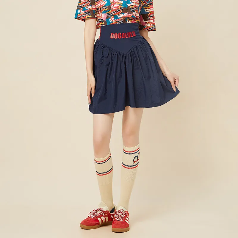 LALABOBO Casual Short Skirts Women's Blue-2