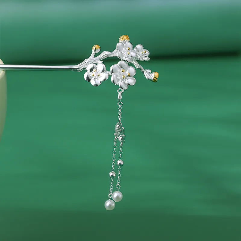 Enchanting Cat Copper Silver Plated Hairpins Women's-4