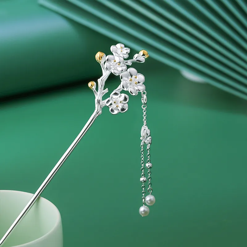 Enchanting Cat Copper Silver Plated Hairpins Women's-5