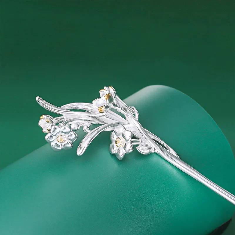 Enchanting Cat Copper Silver Plated Hairpins Women's-2