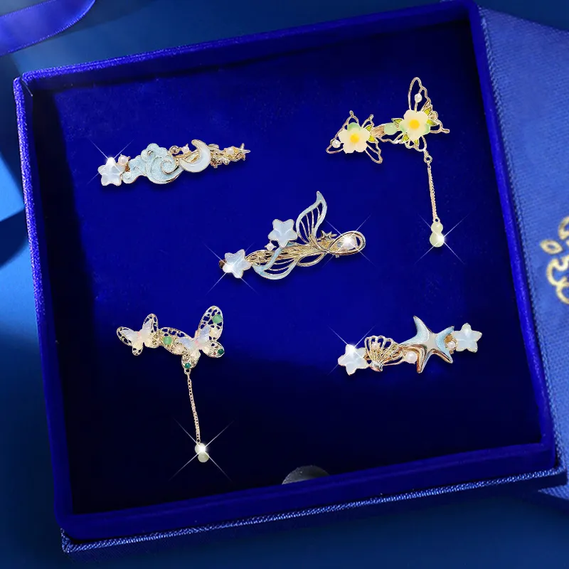 Enchanting Cat Alloy Hair Clips Women's-2