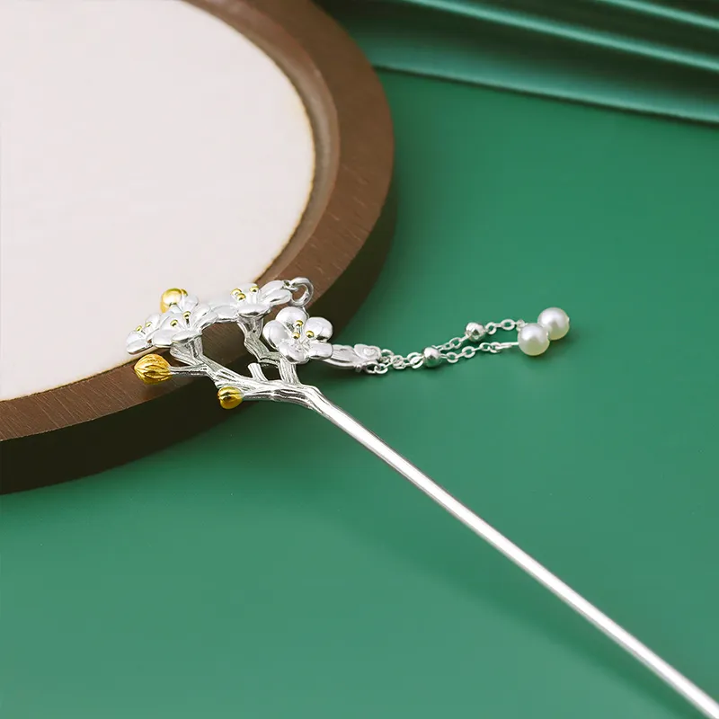 Enchanting Cat Copper Silver Plated Hairpins Women's-3