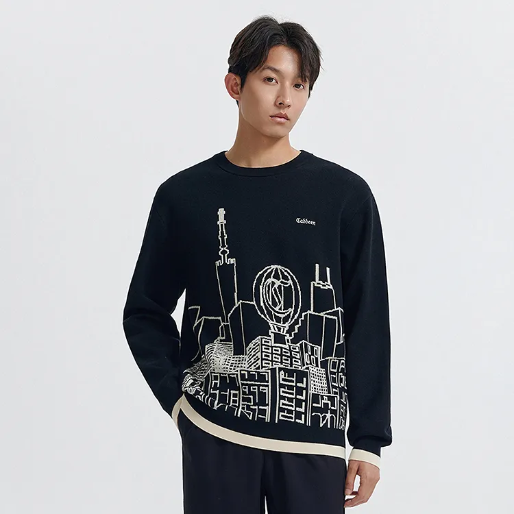 Cabbeen Knitwear Men's Coal Black-2