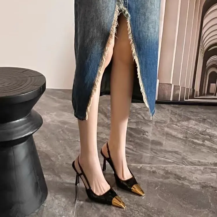 RoseDoris High Heels Women's Black, Gold-3