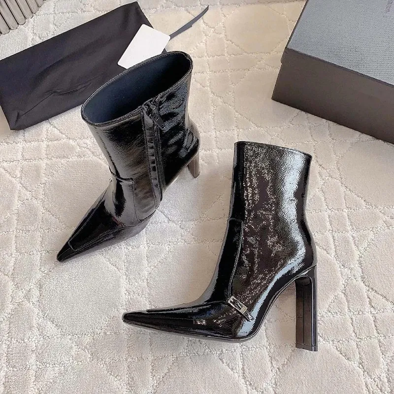 RoseDoris Ankle Boots 9.5cm Women's Black-3