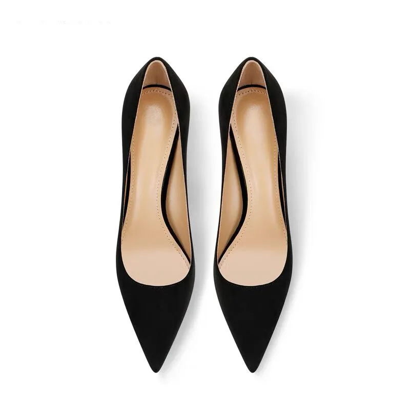 RoseDoris Slim Heel High Heels 8cm Women's Black-2