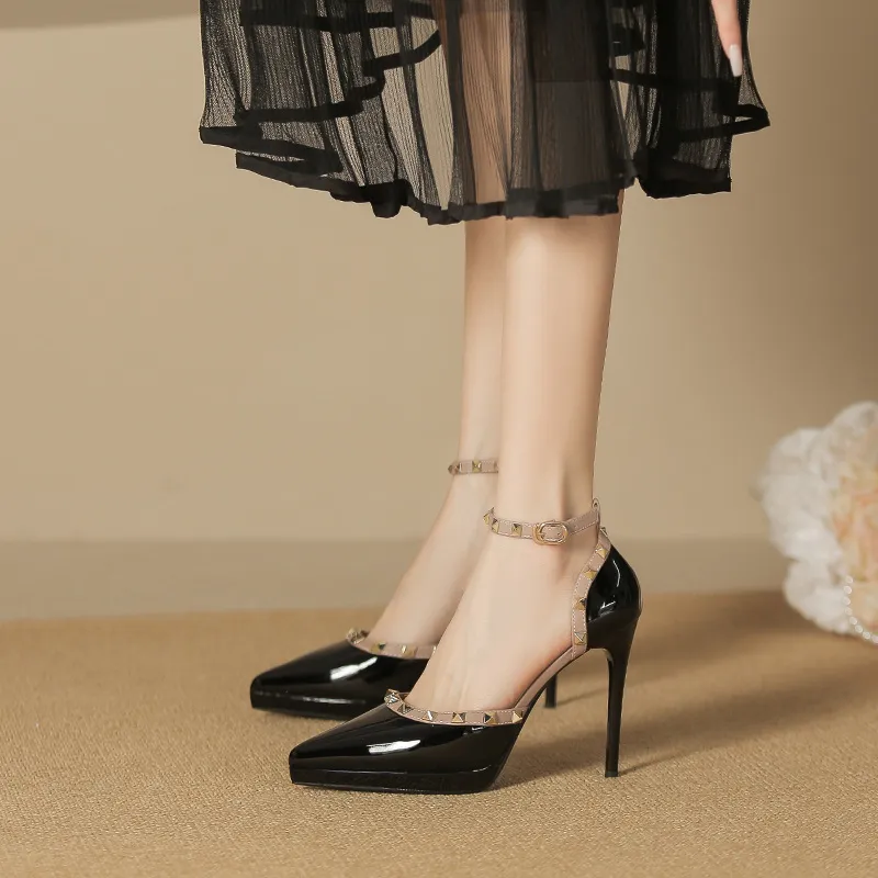 RoseDoris Slim Heel High Heels Women's-1