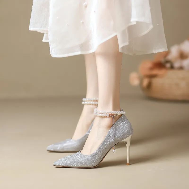RoseDoris Slim Heel High Heels Women's-1