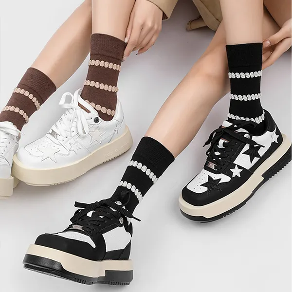 Woven Pear Mid-Calf Socks Unisex 5 Pack-63