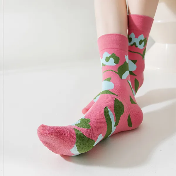 Woven Pear Unisex Mid-Calf Socks-1