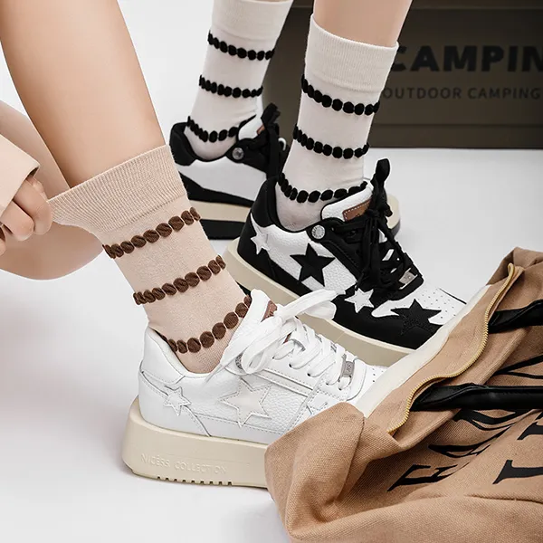 Woven Pear Mid-Calf Socks Unisex 5 Pack-37