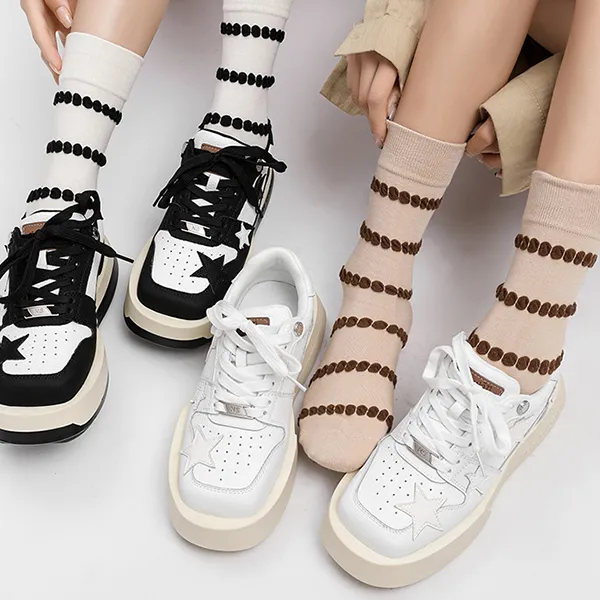 Woven Pear Mid-Calf Socks Unisex 5 Pack-35