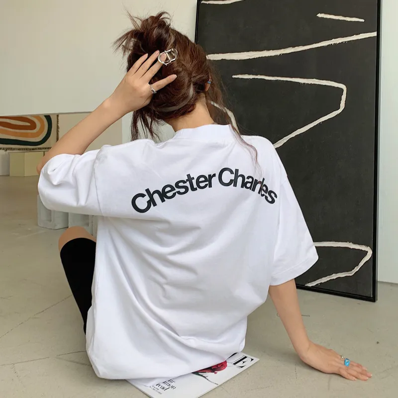 Chester Charles T Shirt Women's White-2